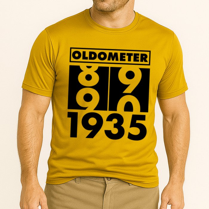 Funny Oldometer Made In 1935 90th Birthday Cooling Performance Crew T-Shirt