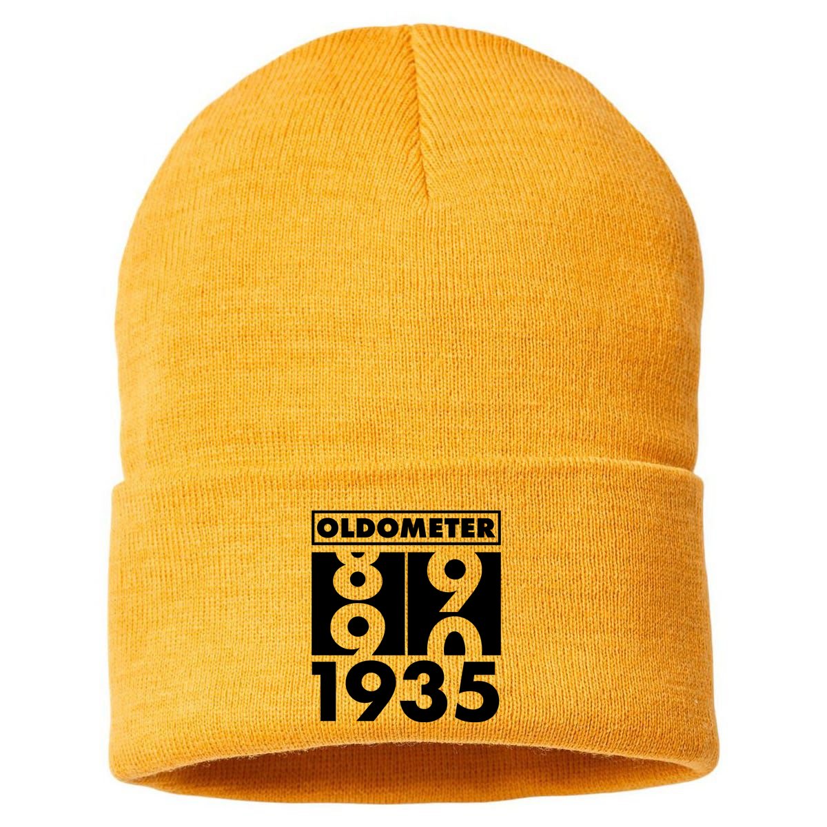 Funny Oldometer Made In 1935 90th Birthday Sustainable Knit Beanie