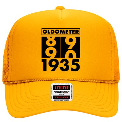 Funny Oldometer Made In 1935 90th Birthday Trucker Hat
