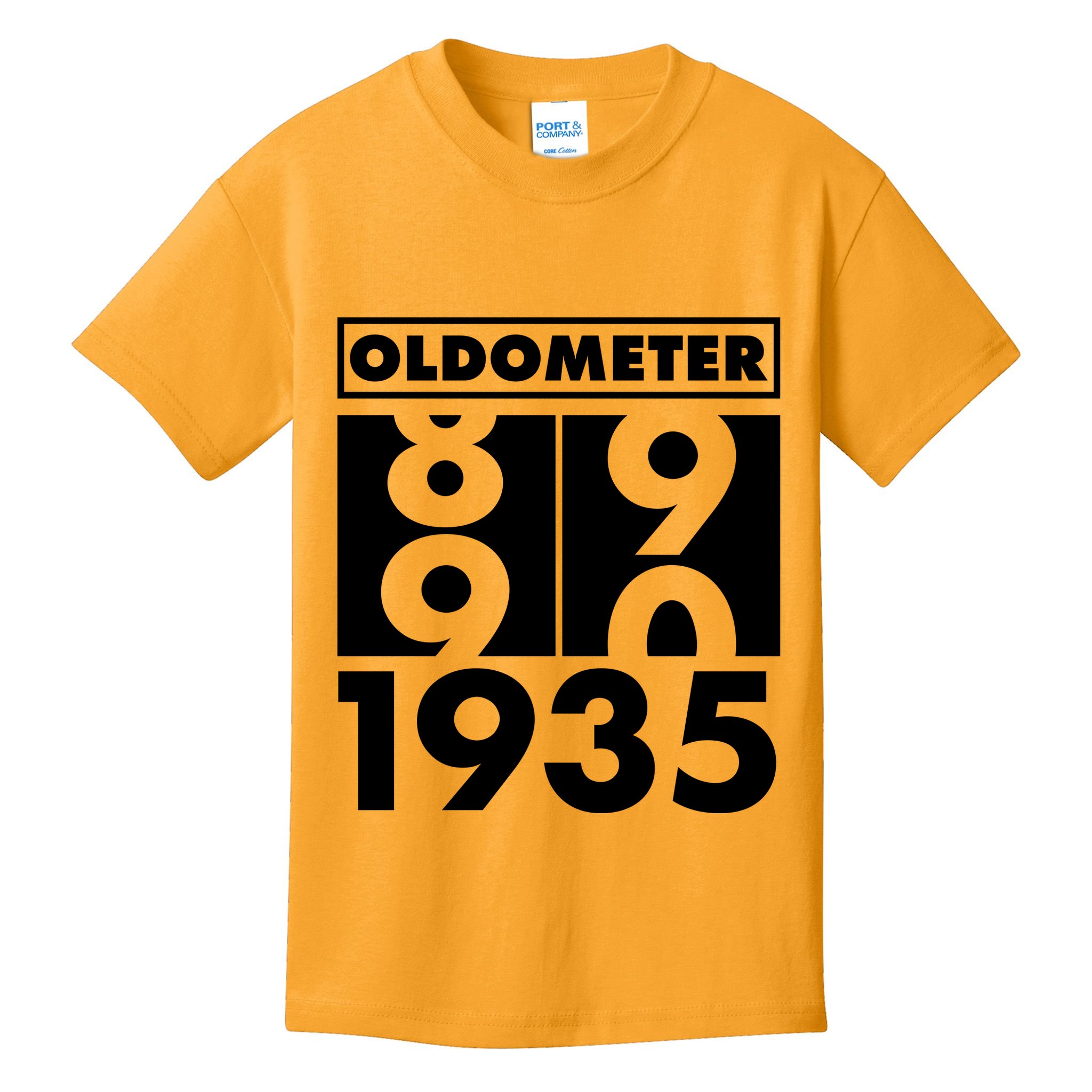 Funny Oldometer Made In 1935 90th Birthday Kids T-Shirt