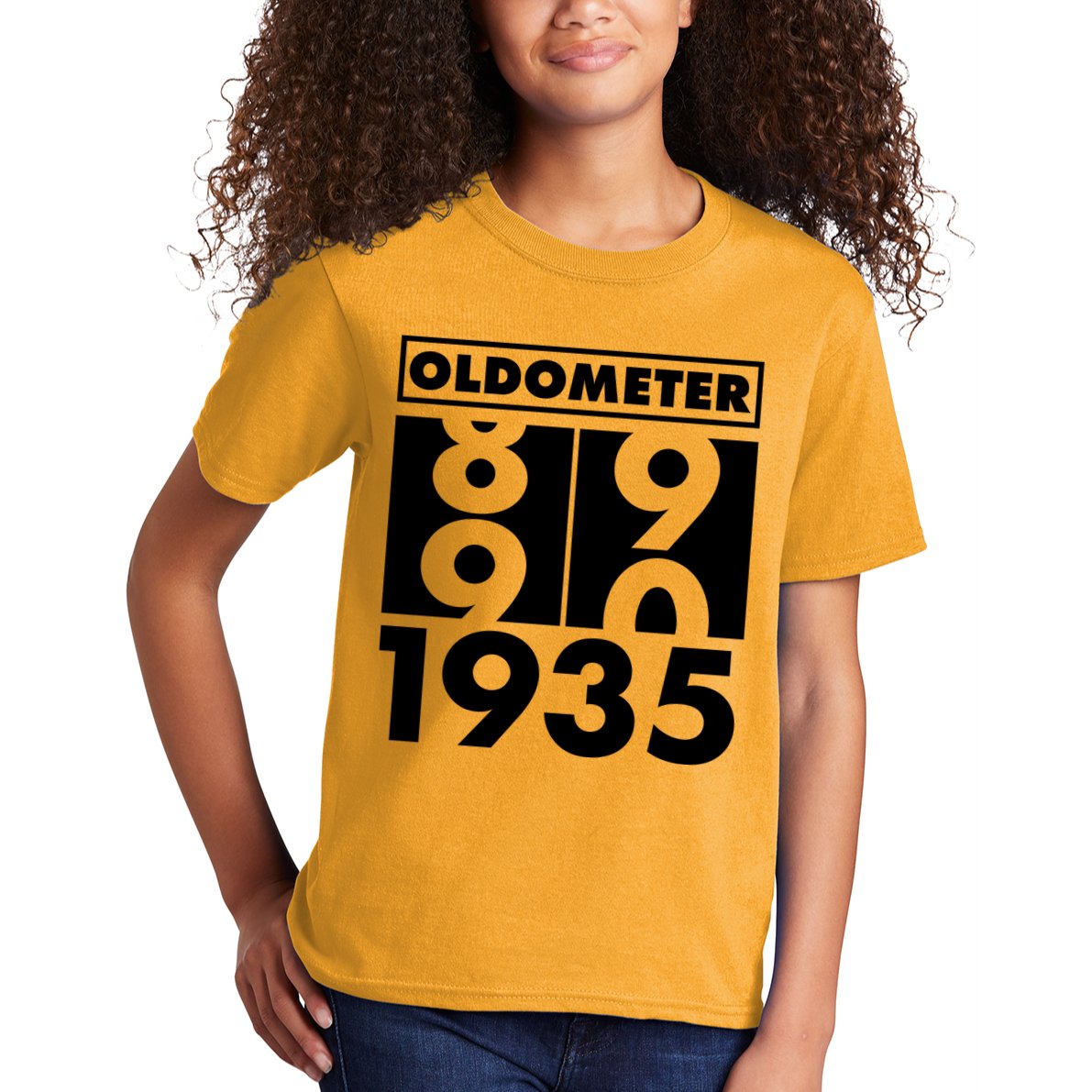 Funny Oldometer Made In 1935 90th Birthday Kids T-Shirt