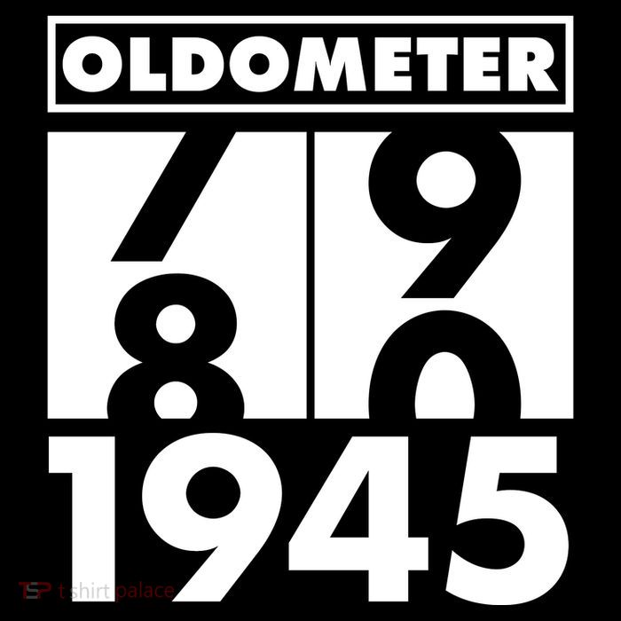 Funny Oldometer Made In 1945 80th Birthday Tall T-Shirt
