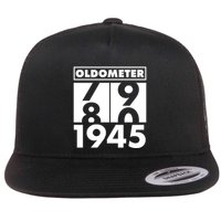 Funny Oldometer Made In 1945 80th Birthday Flatbill Hat