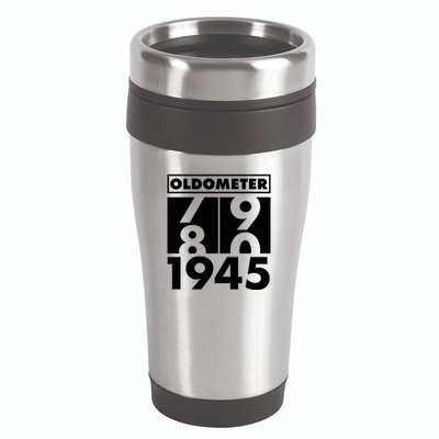 Funny Oldometer Made In 1945 80th Birthday 16oz Travel Tumbler