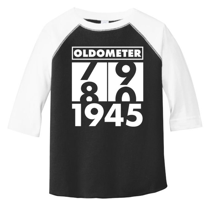 Funny Oldometer Made In 1945 80th Birthday Toddler Fine Jersey T-Shirt