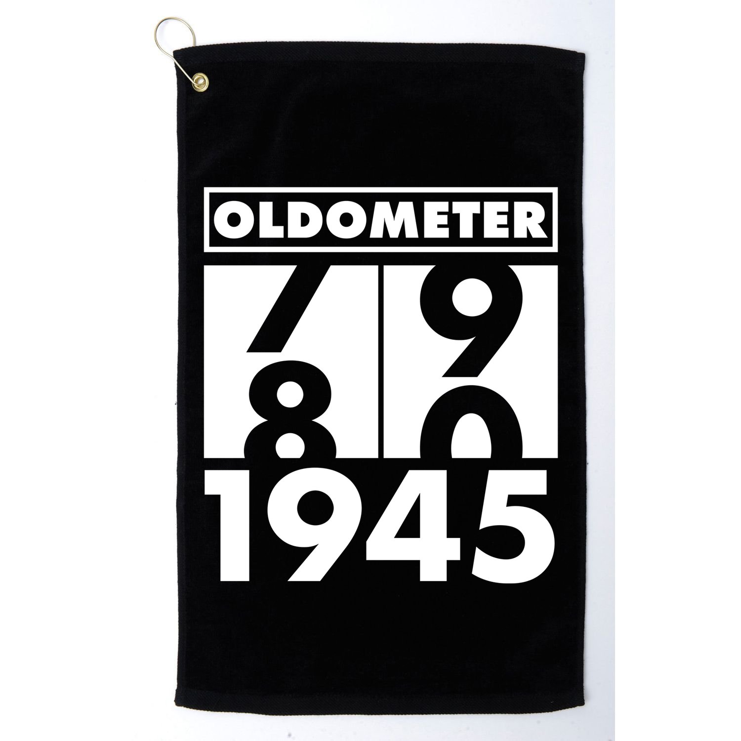 Funny Oldometer Made In 1945 80th Birthday Golf Towel