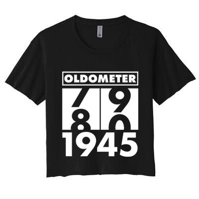 Funny Oldometer Made In 1945 80th Birthday Crop Top