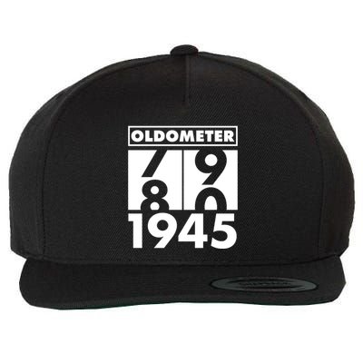 Funny Oldometer Made In 1945 80th Birthday Wool Snapback Cap