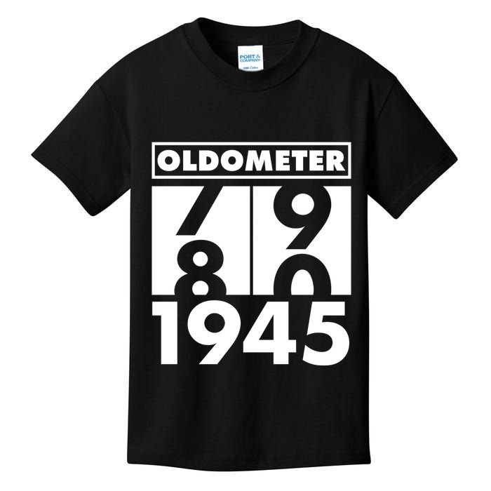 Funny Oldometer Made In 1945 80th Birthday Kids T-Shirt