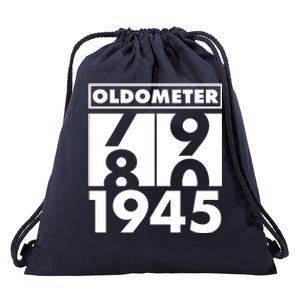 Funny Oldometer Made In 1945 80th Birthday Drawstring Bag