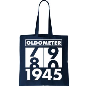 Funny Oldometer Made In 1945 80th Birthday Tote Bag