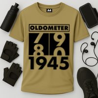 Funny Oldometer Made In 1945 80th Birthday Performance Shirt