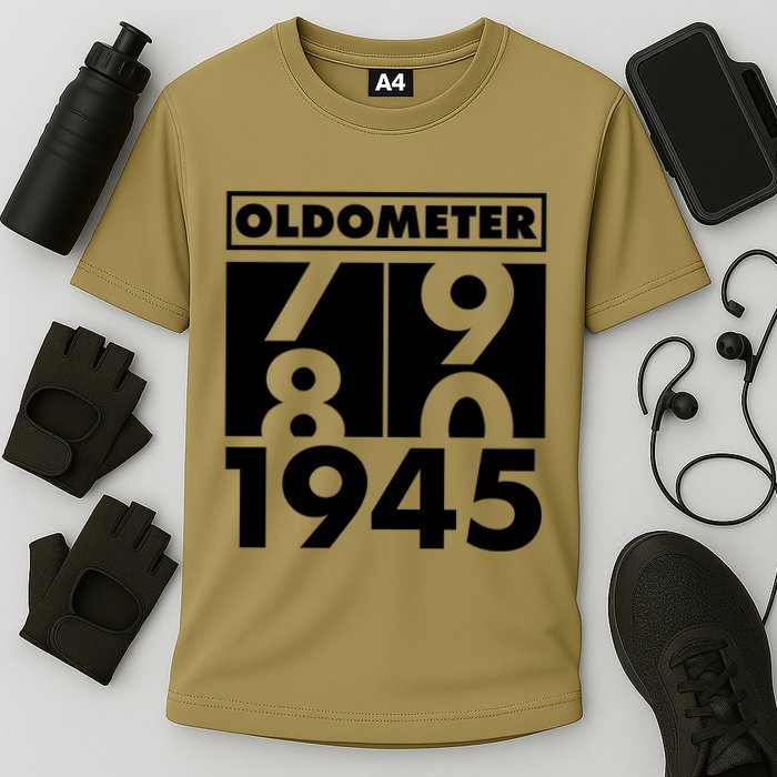 Funny Oldometer Made In 1945 80th Birthday Performance Shirt