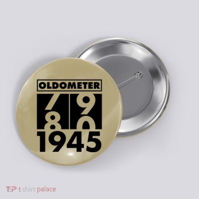 Funny Oldometer Made In 1945 80th Birthday Button