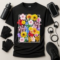 Flowers Of Michigan Word Art Michigander Pride Cooling Performance Crew T-Shirt