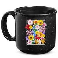 Flowers Of Michigan Word Art Michigander Pride 15oz Campfire Ceramic Mug