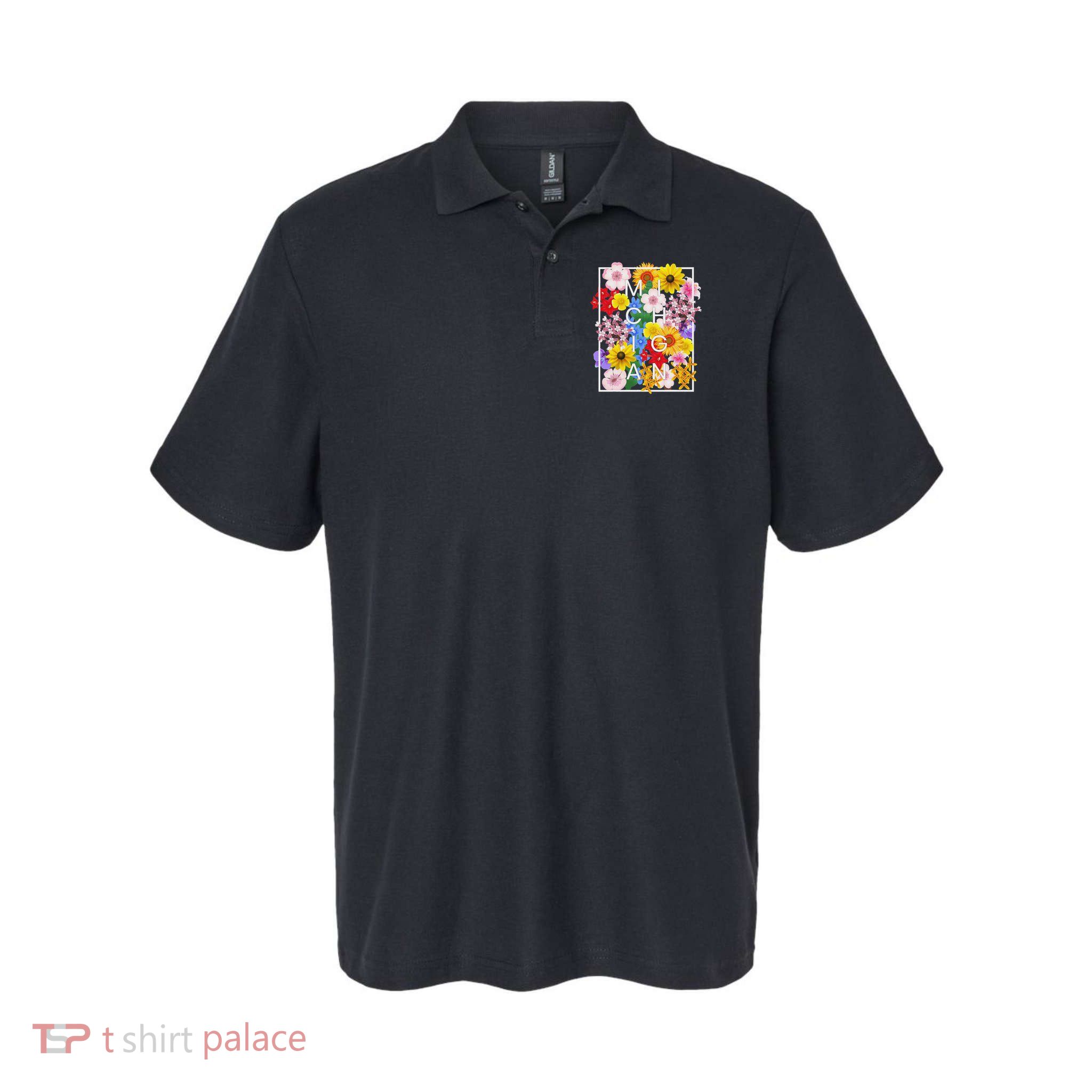 Flowers Of Michigan Word Art Michigander Pride Polo