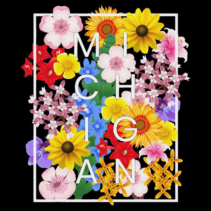 Flowers Of Michigan Word Art Michigander Pride 16 in Basic Backpack