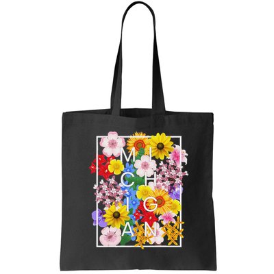 Flowers Of Michigan Word Art Michigander Pride Bag