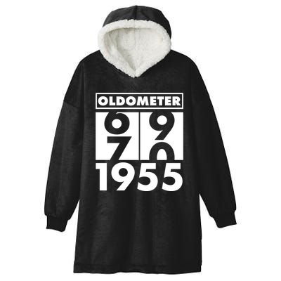 Funny Oldometer Made In 1955 70th Birthday Hooded Wearable Blanket