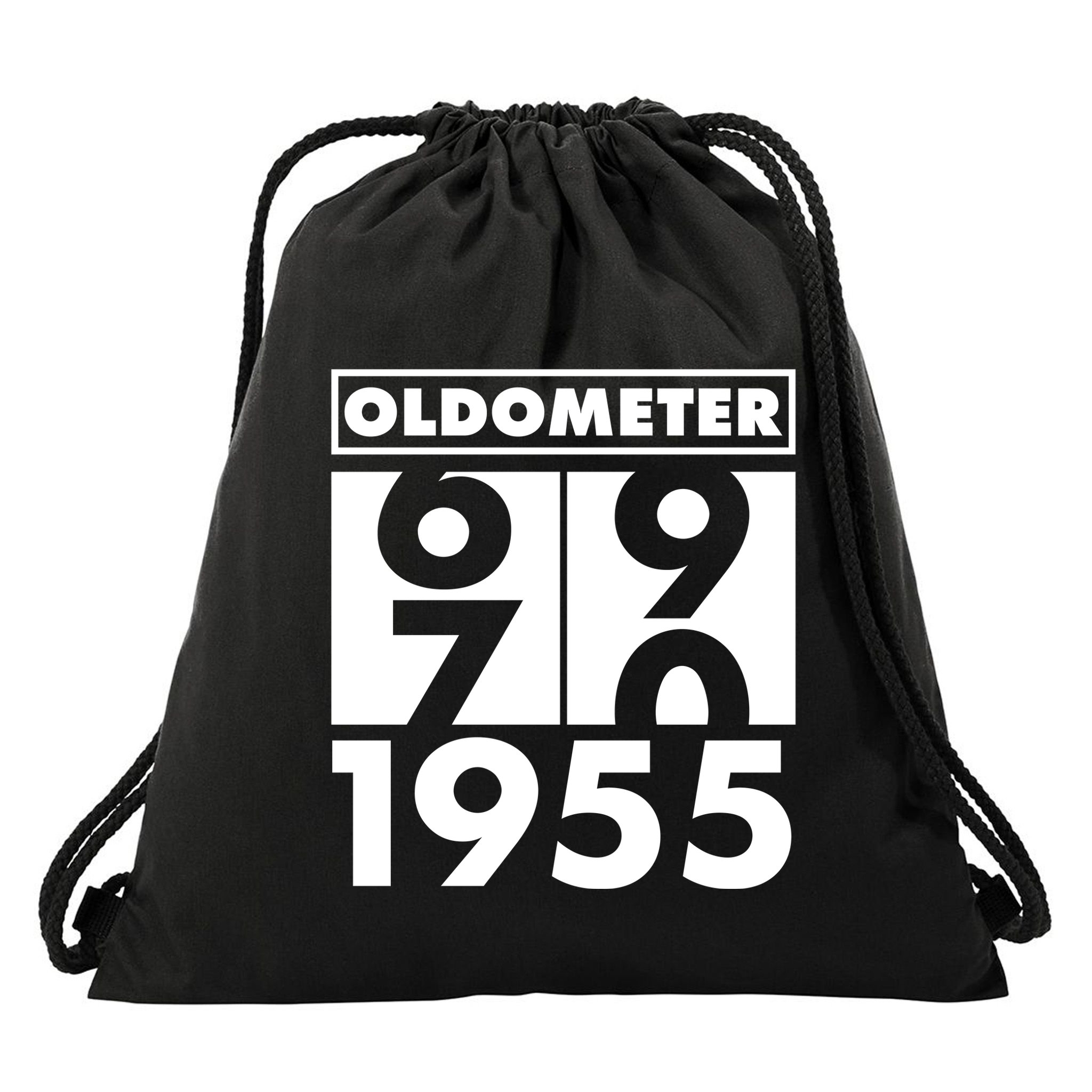 Funny Oldometer Made In 1955 70th Birthday Drawstring Bag