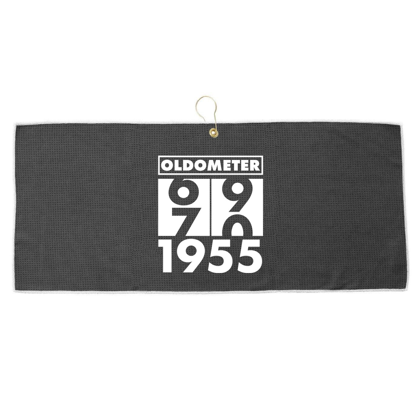 Funny Oldometer Made In 1955 70th Birthday Large Microfiber Waffle Golf Towel