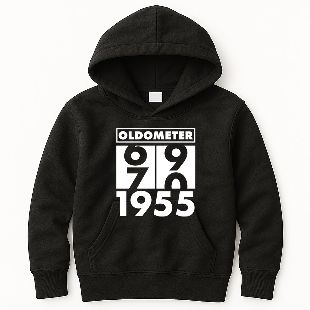 Funny Oldometer Made In 1955 70th Birthday Kids Hoodie