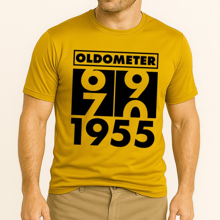 Funny Oldometer Made In 1955 70th Birthday Cooling Performance Crew T-Shirt