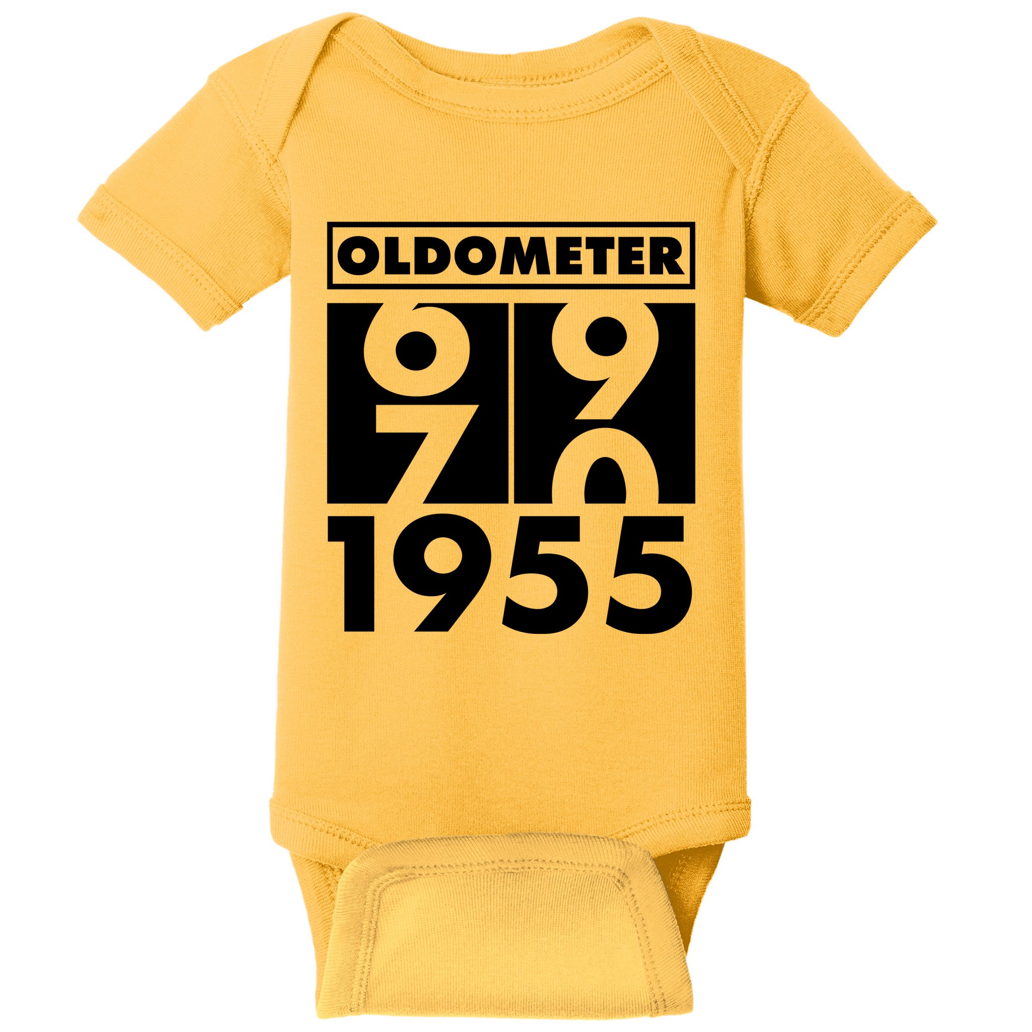 Funny Oldometer Made In 1955 70th Birthday Baby Bodysuit