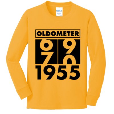 Funny Oldometer Made In 1955 70th Birthday Kids Long Sleeve Shirt