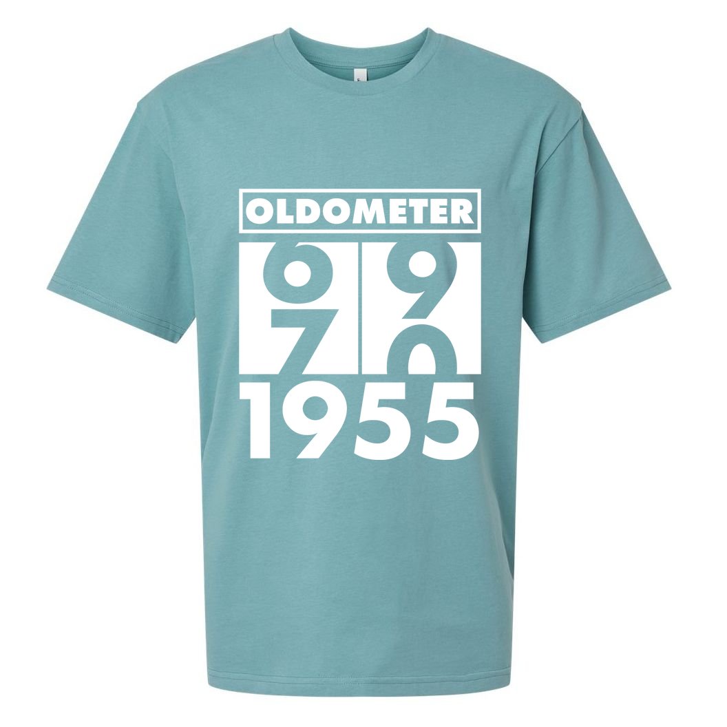 Funny Oldometer Made In 1955 70th Birthday Sueded Cloud Jersey T-Shirt