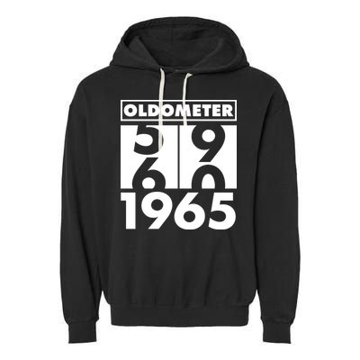 Funny Oldometer Made In 1965 60th Birthday Garment-Dyed Fleece Hoodie