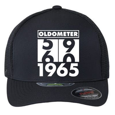 Funny Oldometer Made In 1965 60th Birthday Flexfit Unipanel Trucker Cap