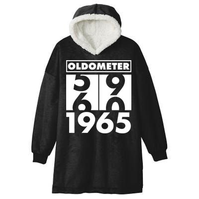 Funny Oldometer Made In 1965 60th Birthday Hooded Wearable Blanket