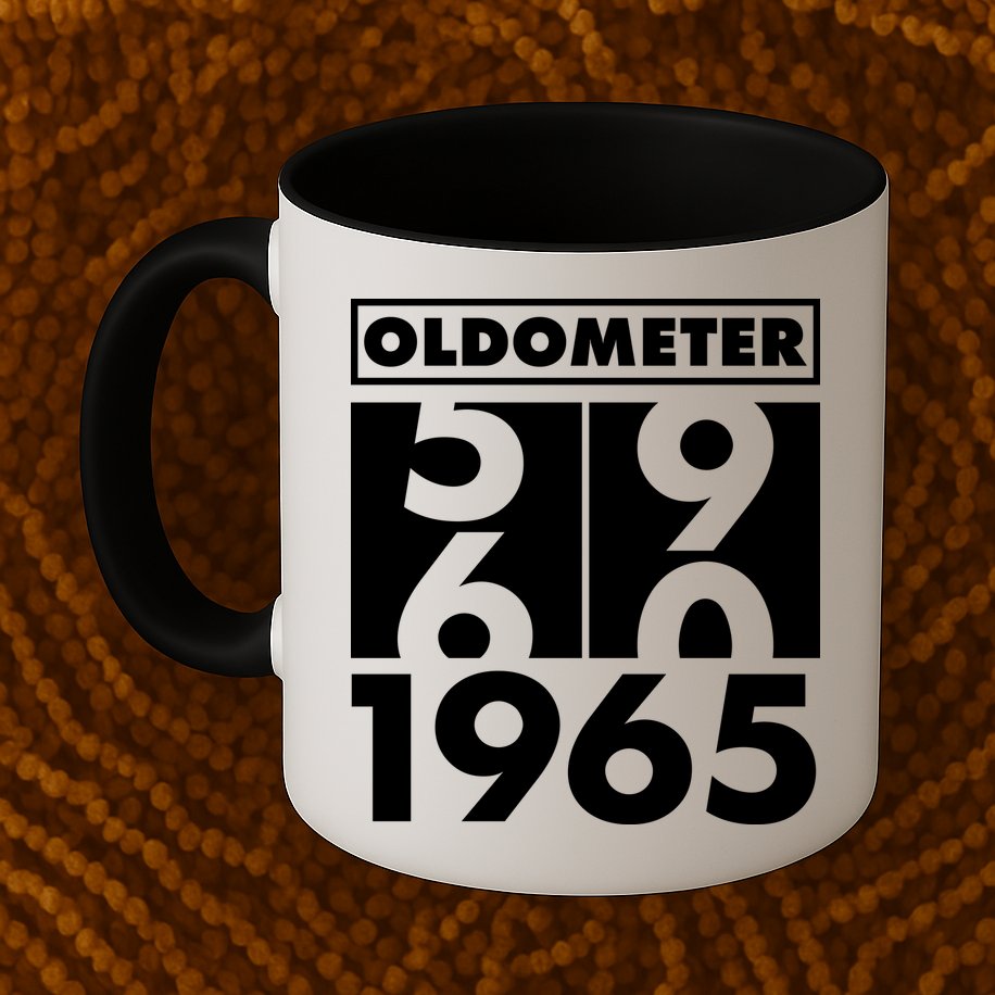 Funny Oldometer Made In 1965 60th Birthday Mug