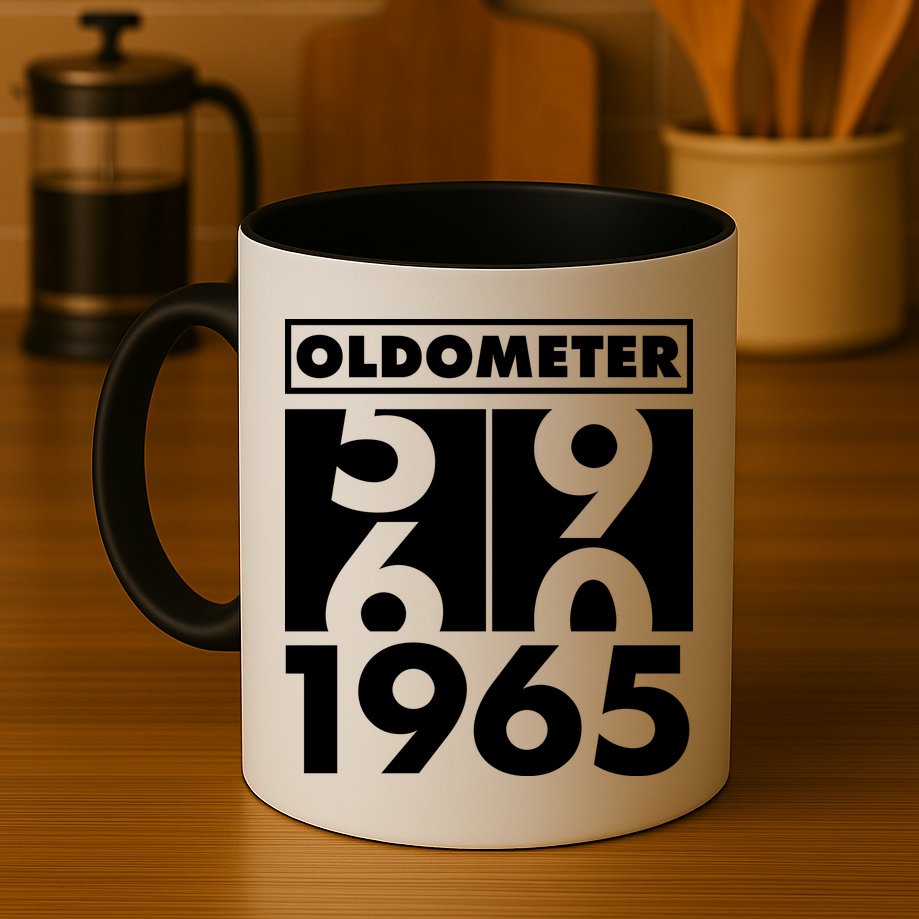 Funny Oldometer Made In 1965 60th Birthday Mug