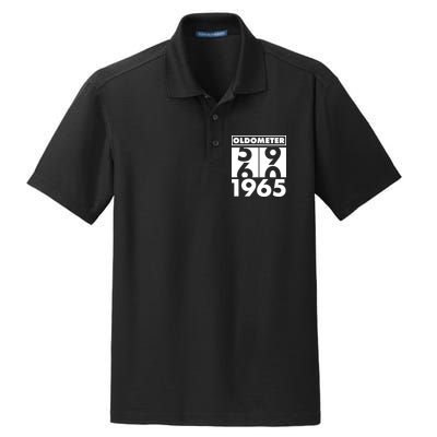 Funny Oldometer Made In 1965 60th Birthday Dry Zone Grid Polo