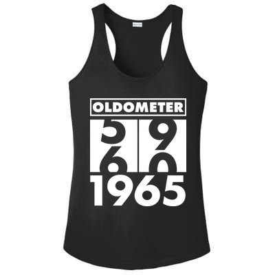 Funny Oldometer Made In 1965 60th Birthday Ladies PosiCharge Competitor Racerback Tank