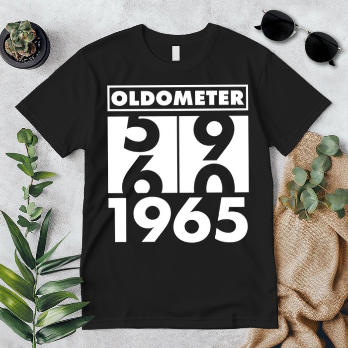 Funny Oldometer Made In 1965 60th Birthday Premium T-Shirt
