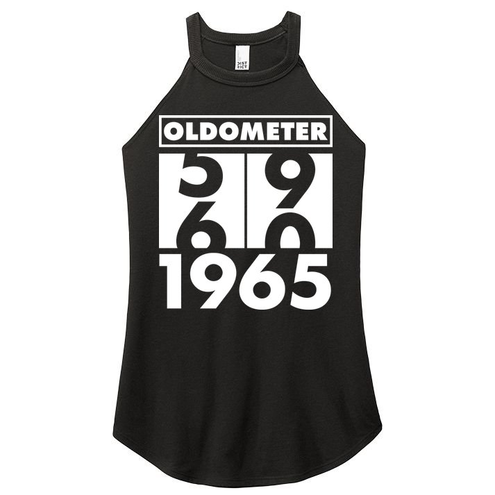 Funny Oldometer Made In 1965 60th Birthday Women's Perfect Tri Rocker Tank