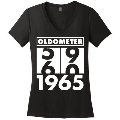 Funny Oldometer Made In 1965 60th Birthday Women's V-Neck T-Shirt