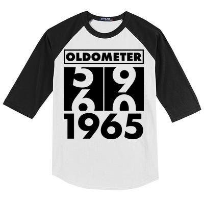 Funny Oldometer Made In 1965 60th Birthday Kids Colorblock Raglan Jersey