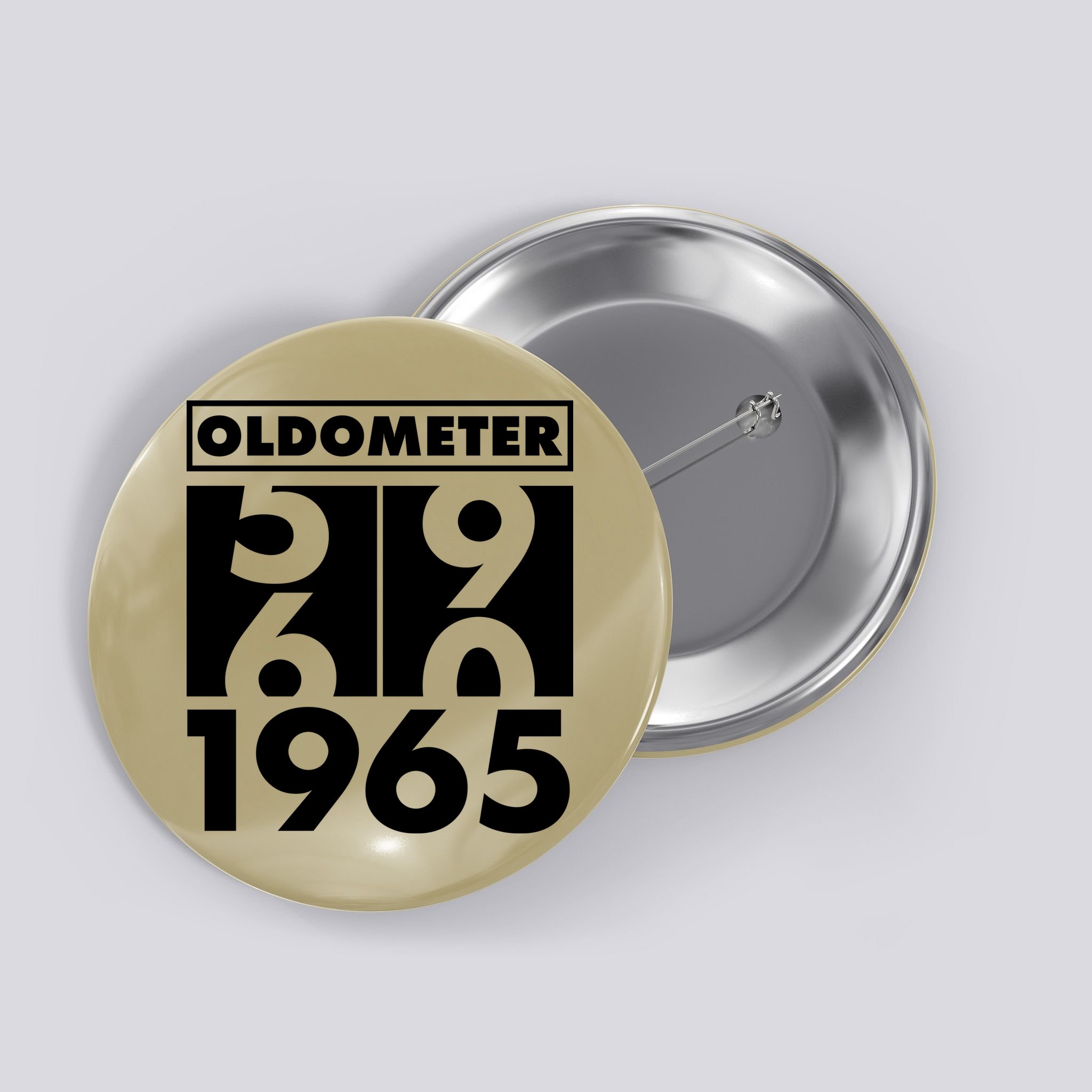 Funny Oldometer Made In 1965 60th Birthday Button