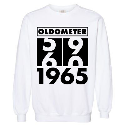 Funny Oldometer Made In 1965 60th Birthday Garment-Dyed Sweatshirt