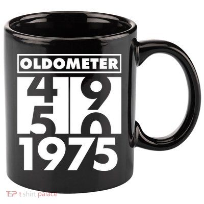Funny Oldometer Made In 1975 50th Birthday 11oz C Handle Ceramic Mug