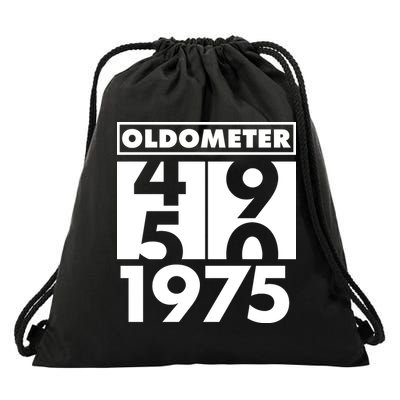 Funny Oldometer Made In 1975 50th Birthday Drawstring Bag