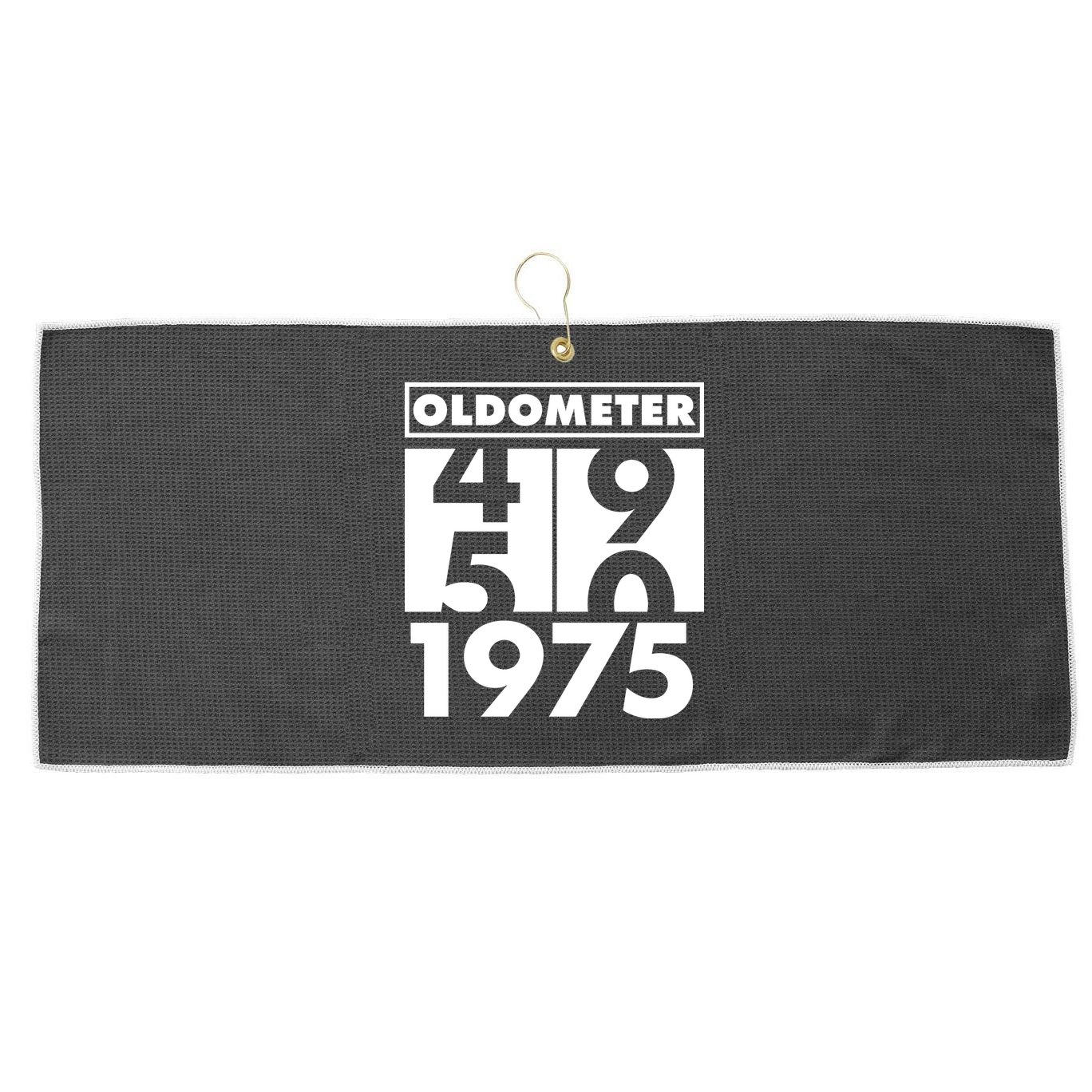 Funny Oldometer Made In 1975 50th Birthday Large Microfiber Waffle Golf Towel