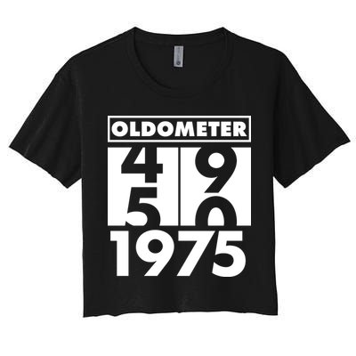 Funny Oldometer Made In 1975 50th Birthday Crop Top