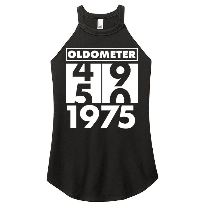 Funny Oldometer Made In 1975 50th Birthday Women's Perfect Tri Rocker Tank