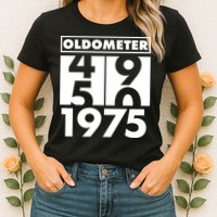 Funny Oldometer Made In 1975 50th Birthday Womens T-Shirt